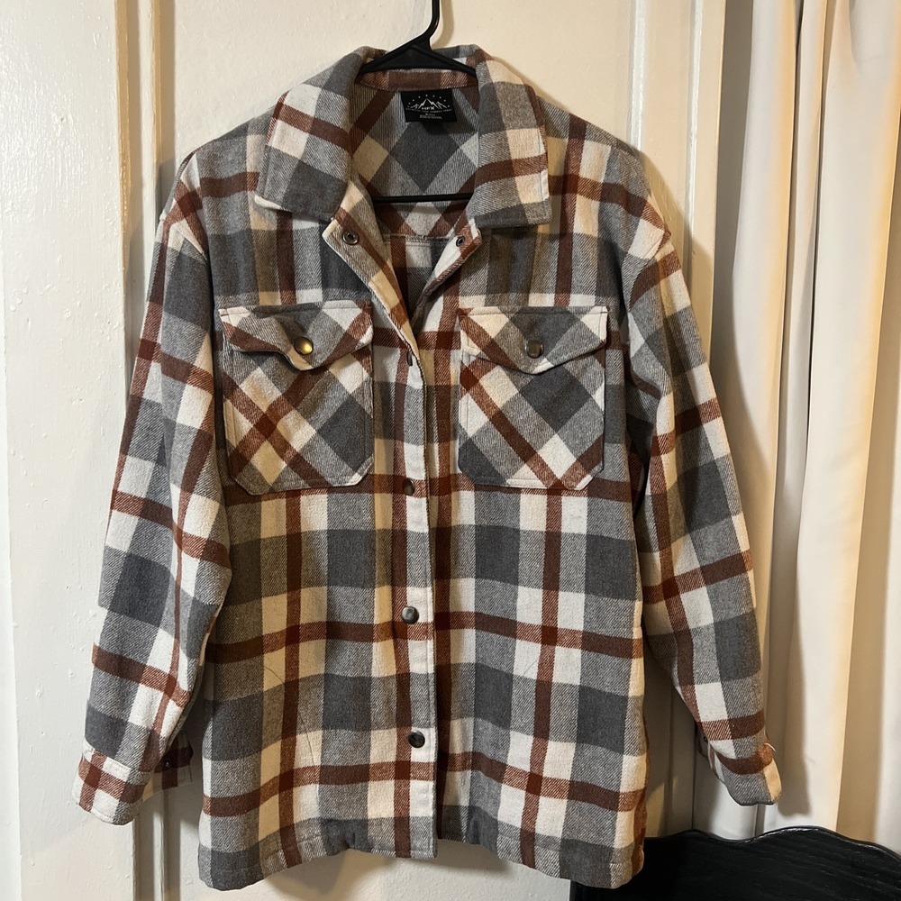 HFX UNISEX BROWN FLANNEL SIZE S
